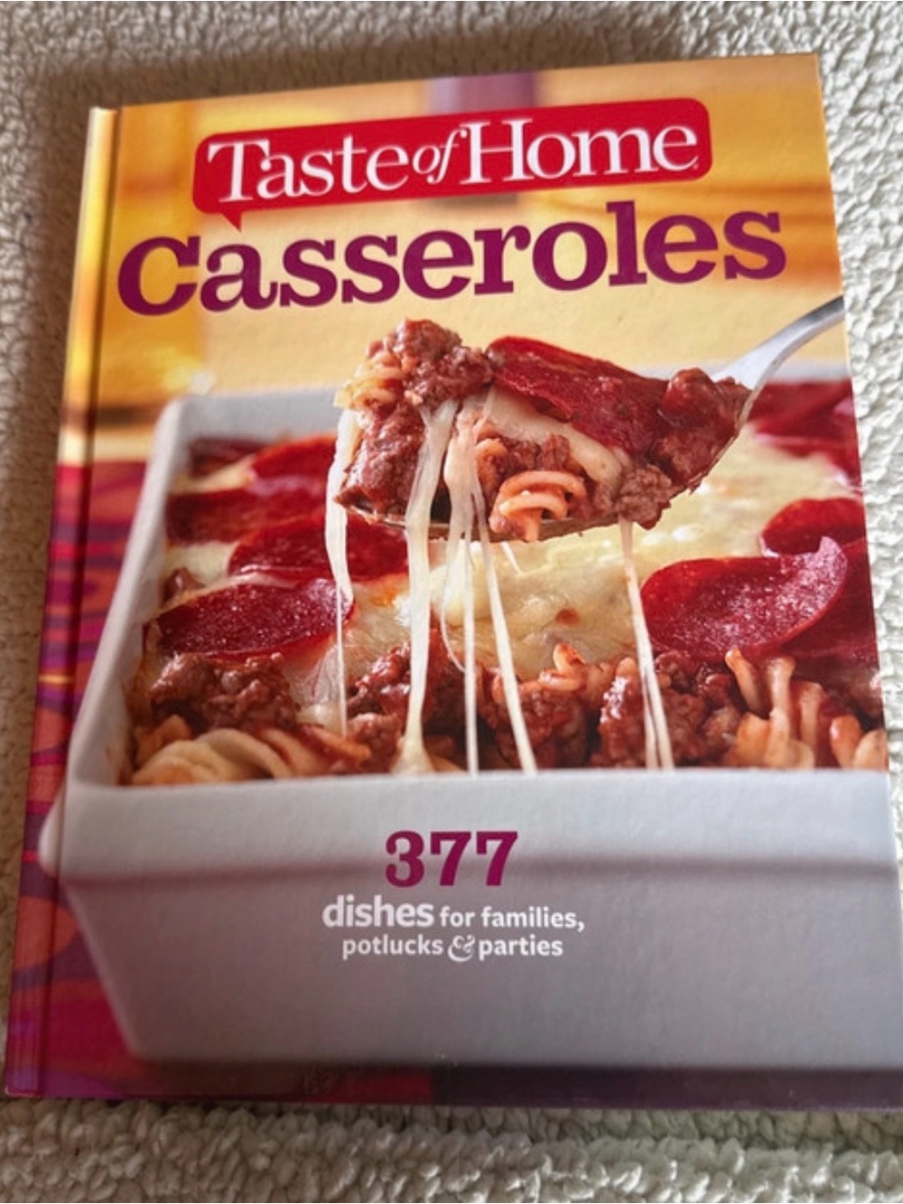 Taste of Home Casseroles Cookbook - Yellow & Red Cover